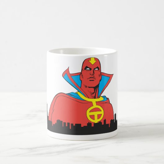 Mug Tornade rouge derrière le paysage urbain (Centre)