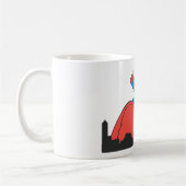 Mug Tornade rouge derrière le paysage urbain (Gauche)