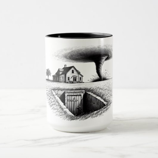 Mug Tornado Maison Cave avec Croix (Centre)