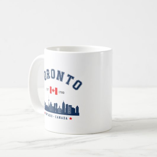Mug Toronto Canada Skyline (Devant gauche)