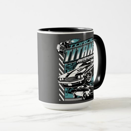 MUG TORQUE TITANS AUTOWORKS - USA LEGEND CARS (Devant droit)
