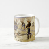 Mug Torréfaction du boeuf de Noël dans un camp de (Devant droit)