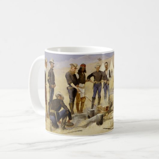 Mug Torréfaction du boeuf de Noël dans un camp de (Devant gauche)
