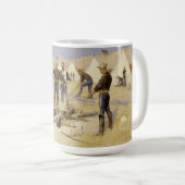 Mug Torréfaction du boeuf de Noël dans un camp de (Devant droit)