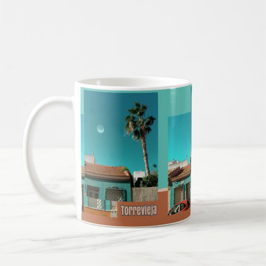 Mug Torrevieja en Orange et Turquoise (Gauche)
