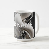 Mug Torsion Chrome Vertical - Abstrait 3D Premium (Devant droit)