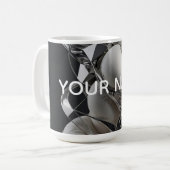 Mug Torsion Chrome Vertical - Abstrait 3D Premium (Devant gauche)
