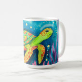 Mug Tortue à peinture (Devant droit)