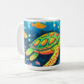 Mug Tortue à peinture (Devant gauche)