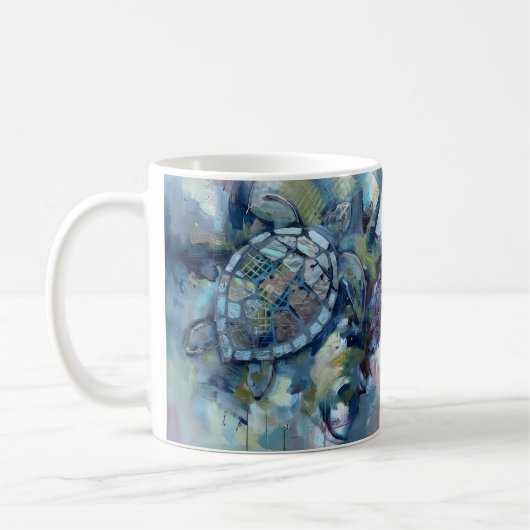 Mug Tortue Abstraite (Gauche)