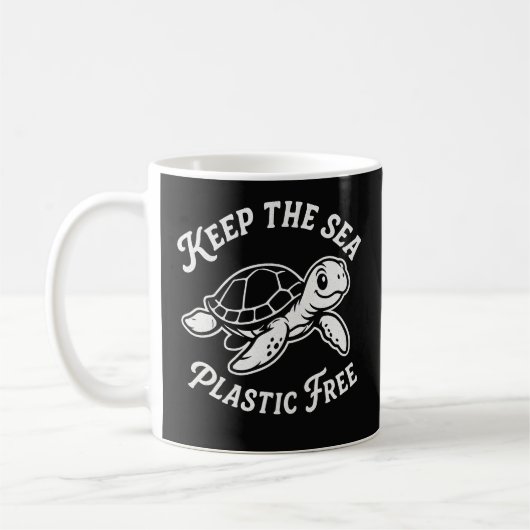 Mug Tortue amoureuse de l'océan éco-responsable Faune  (Gauche)