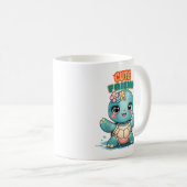 Mug Tortue Bébé Mignonne Kawaii (Devant droit)