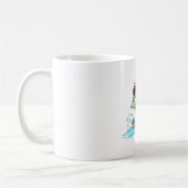 Mug Tortue Chibi Mignonne Design de Plage d'Été de Sur (Gauche)