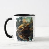 Mug Tortue dans le reflet de la forêt (Gauche)