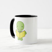 Mug tortue de lecture mignonne (Devant gauche)