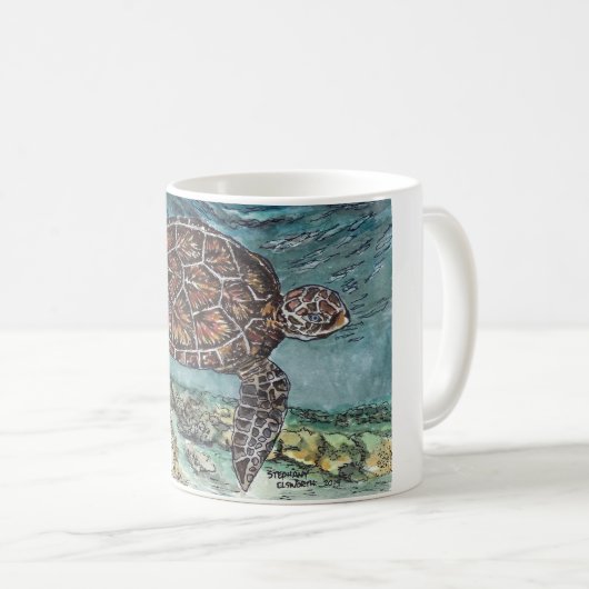 Mug Tortue de mer (Devant droit)
