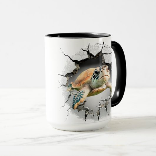 Mug tortue de mer (Devant droit)