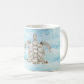 Mug Tortue de mer de l'océan bleu (Devant droit)