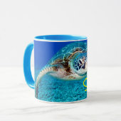 Mug Tortue de mer de natation (Devant gauche)