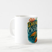 Mug Tortue de mer et art de corail (Devant gauche)