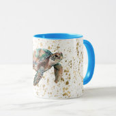 Mug Tortue de mer Gold Dream (Devant droit)