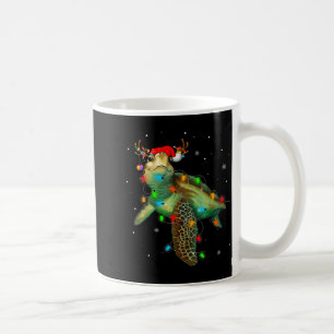 Mug Tortue de mer Lumières de Noël Drôle de chapeau de