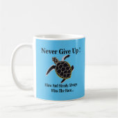 Mug Tortue de mer ne jamais abandonner (Gauche)