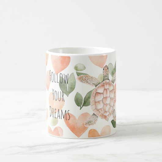 Mug Tortue de mer Rêves Cœurs Pêche (Centre)