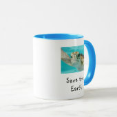 Mug Tortue de mer Sauvez la Terre (Devant droit)