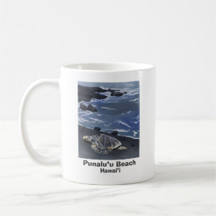 Mug Tortue de mer verte d'Hawaï sur une plage de sable