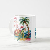 Mug Tortue de Noël au paradis (Devant gauche)