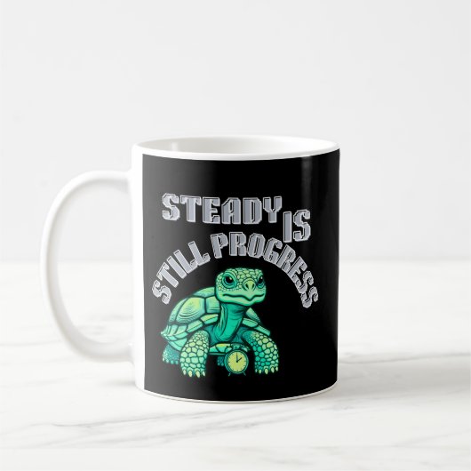 Mug Tortue de progrès régulier | Rappel doux (Gauche)