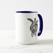 Mug Tortue de style (Devant droit)