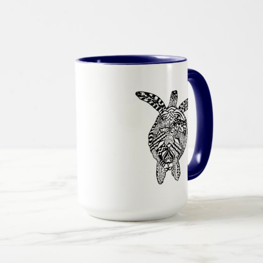 Mug Tortue de style (Devant droit)