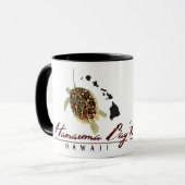 Mug Tortue d'Hawaï de baie de Hanauma et îles d'Hawaï (Devant gauche)