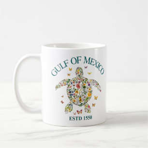 Mug Tortue du golfe du Mexique depuis 1550 N'oubliez j