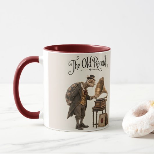 Mug Tortue et Gramophone (Avec donut)