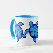 Mug Tortue et ketmie bleues de Honu (Devant gauche)