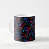 Mug Tortue marine dans des couleurs psychédéliques mul (Devant gauche)