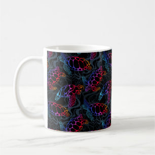 Mug Tortue marine dans des couleurs psychédéliques mul
