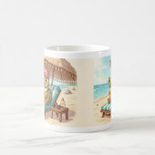 Mug Tortue mignonne à la plage (Centre)