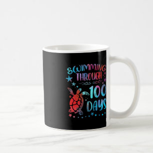 Mug Tortue Nager Dans La Mer Pendant 100 Jours De Thé