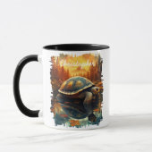 Mug Tortue par Autumn Forest Lake Réflexion (Gauche)