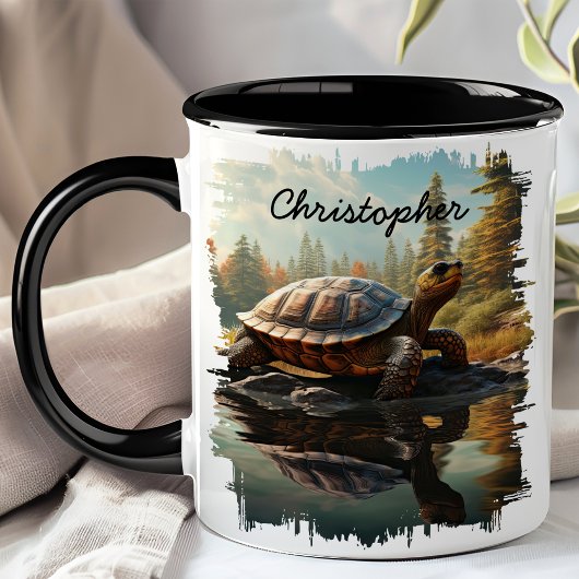 Mug Tortue par réflexion de Forest Lake