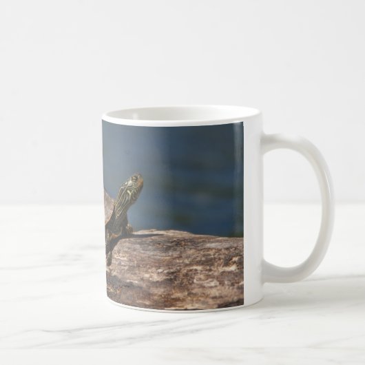Mug Tortue peinte sur un bûcher (Droite)