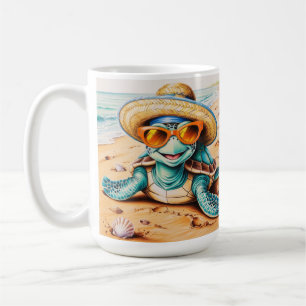 Mug Tortue Personnalisable Sur La Plage