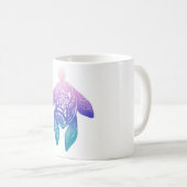 Mug Tortue pourpre de mandala (Devant droit)