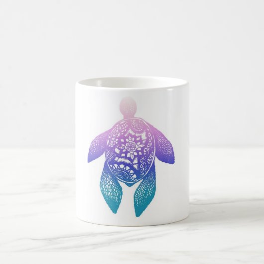 Mug Tortue pourpre de mandala (Centre)