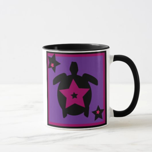 Mug Tortue pourpre Étoiles (Droite)