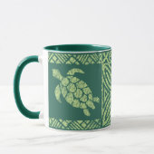 Mug Tortue primitive hawaïenne de Tapa de Honu (Gauche)